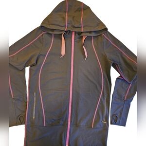 Sunseeker Australia gray-pink soft shell polyester hoodie jacket M.